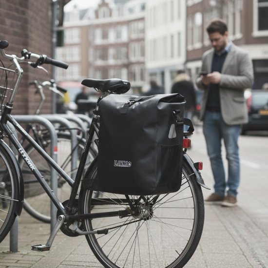 Lynx Single Pannier Bag Pakaftas / Fietstas Zwart - 21 L - Tarpaulin van Lynx. — afbeelding 5