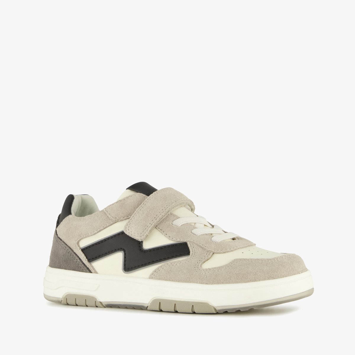 Stap suede jongens sneakers grijs wit - Maat 29
