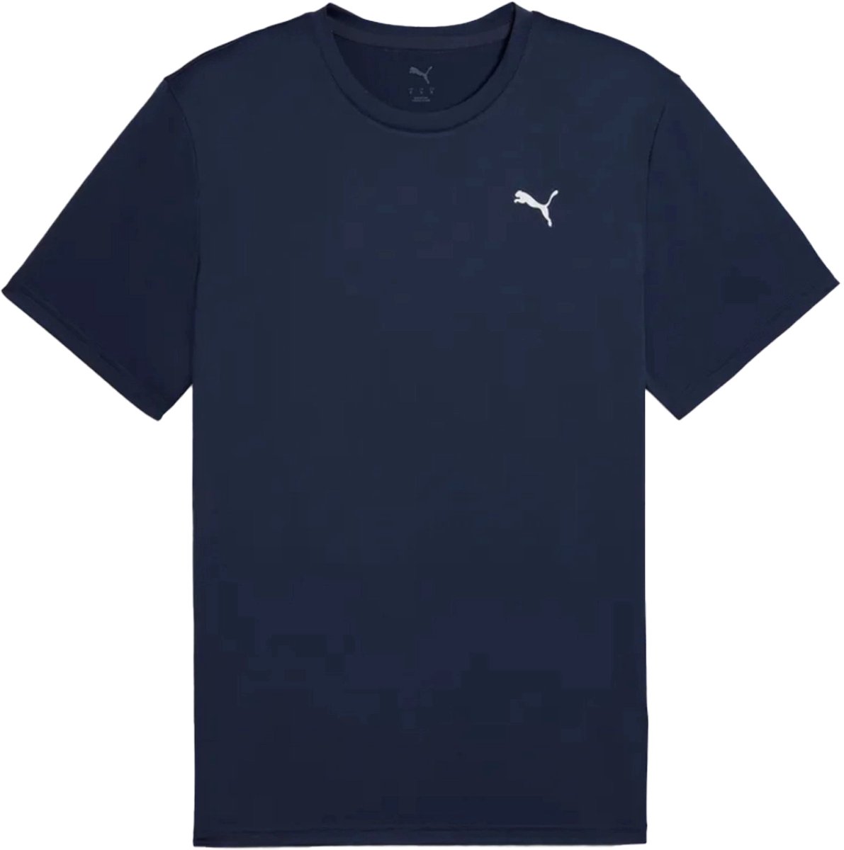 Puma tad essential solid cat t-shirt in de kleur marine. Blauw