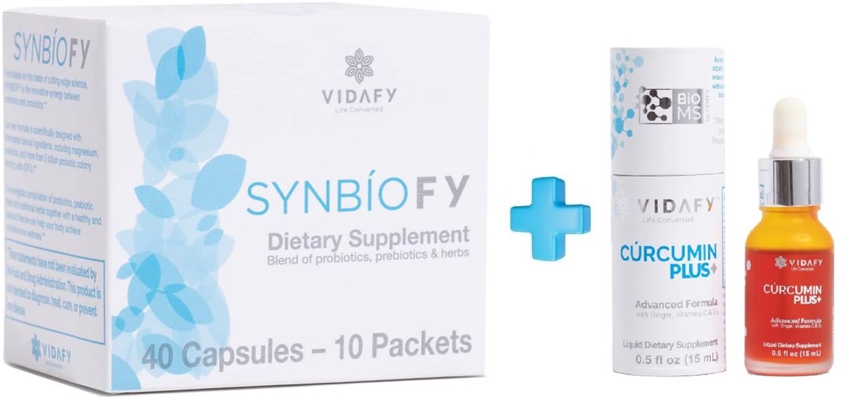 1x Curcumin Plus 15ml + 1x SYNBIOFY 40 capsules | Vidafy