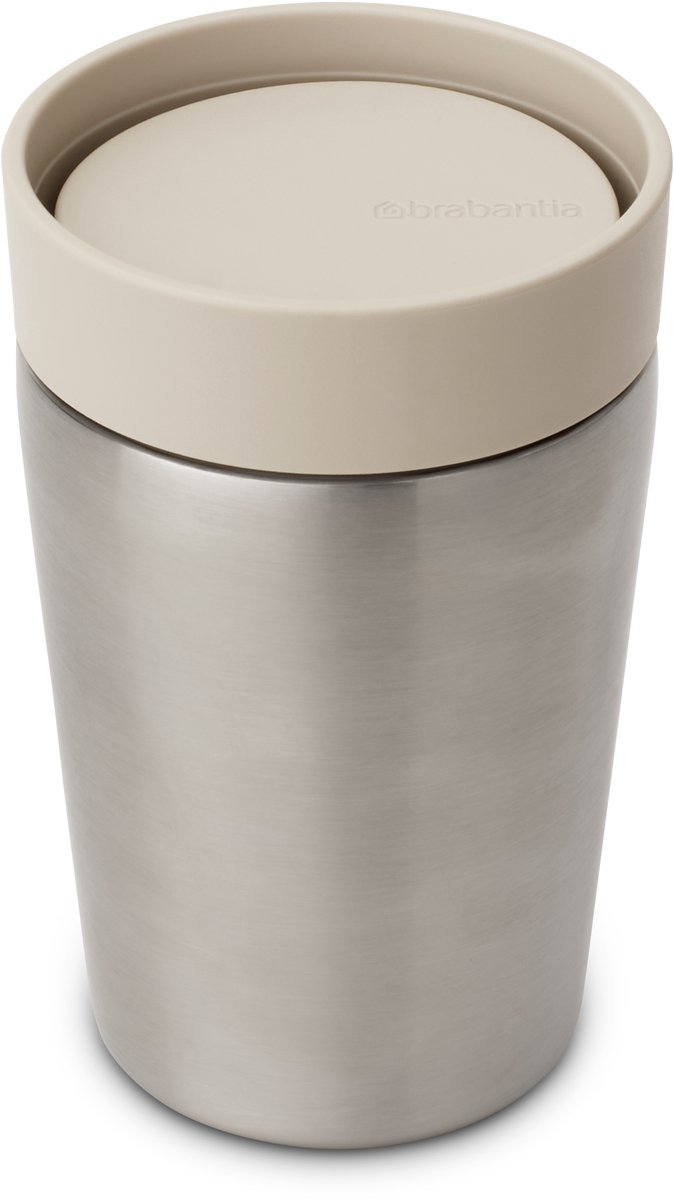 Brabantia Make & Take Thermosbeker - Koffiebeker To Go - 200 ml - Soft Beige