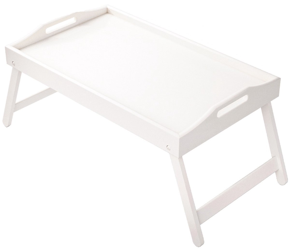 Ceruzo Ontbijt op Bed Dienblad – Inklapbare Bamboe Bedtafel 50x30 cm – Wit