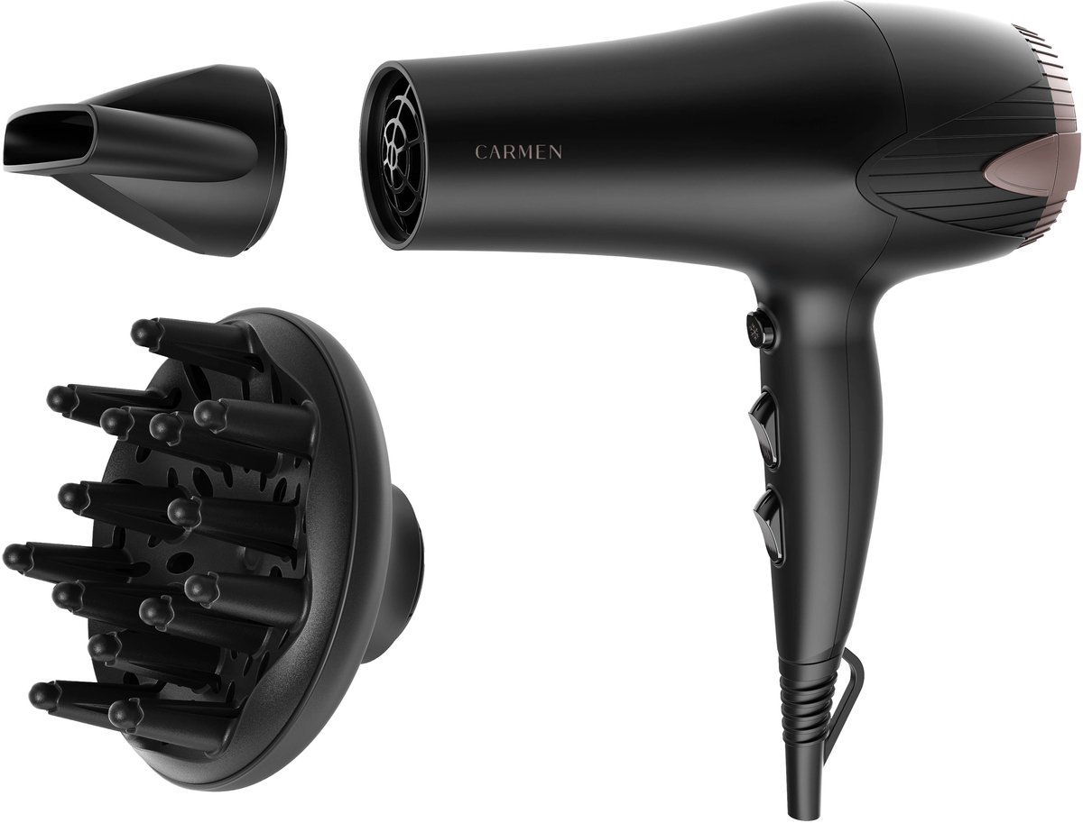Carmen CHD2365B Haardroger met ION Technologie - afbeelding 3