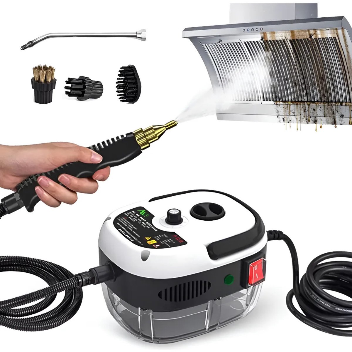 Home & Marker - Hogedruk Stoomreiniger - 1600W - 1L Tank - 6 Standen - 3BAR - Chemievrij Reinigen - Stoomreiniger Meubels - STEAMAX