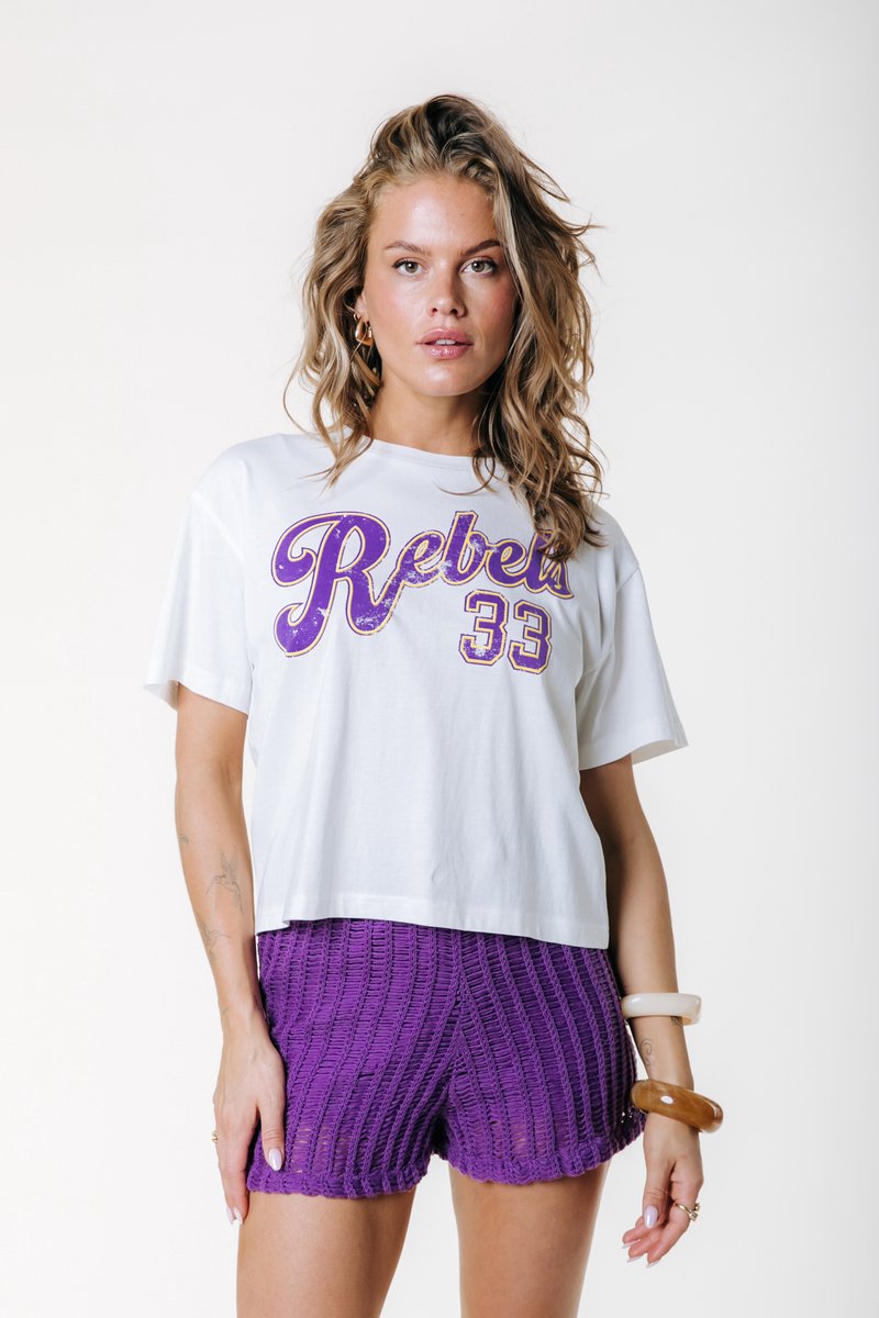 Colourful Rebel Rebels 33 Cropped Loosefit Tee- XXL