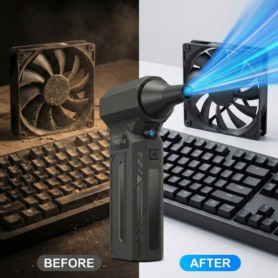 Air duster 110.000 RPM - 4 standen - Stofreiniger Draadloos - Perslucht computer - Turbo Fan Compressed Air - Luchtblazer op accu