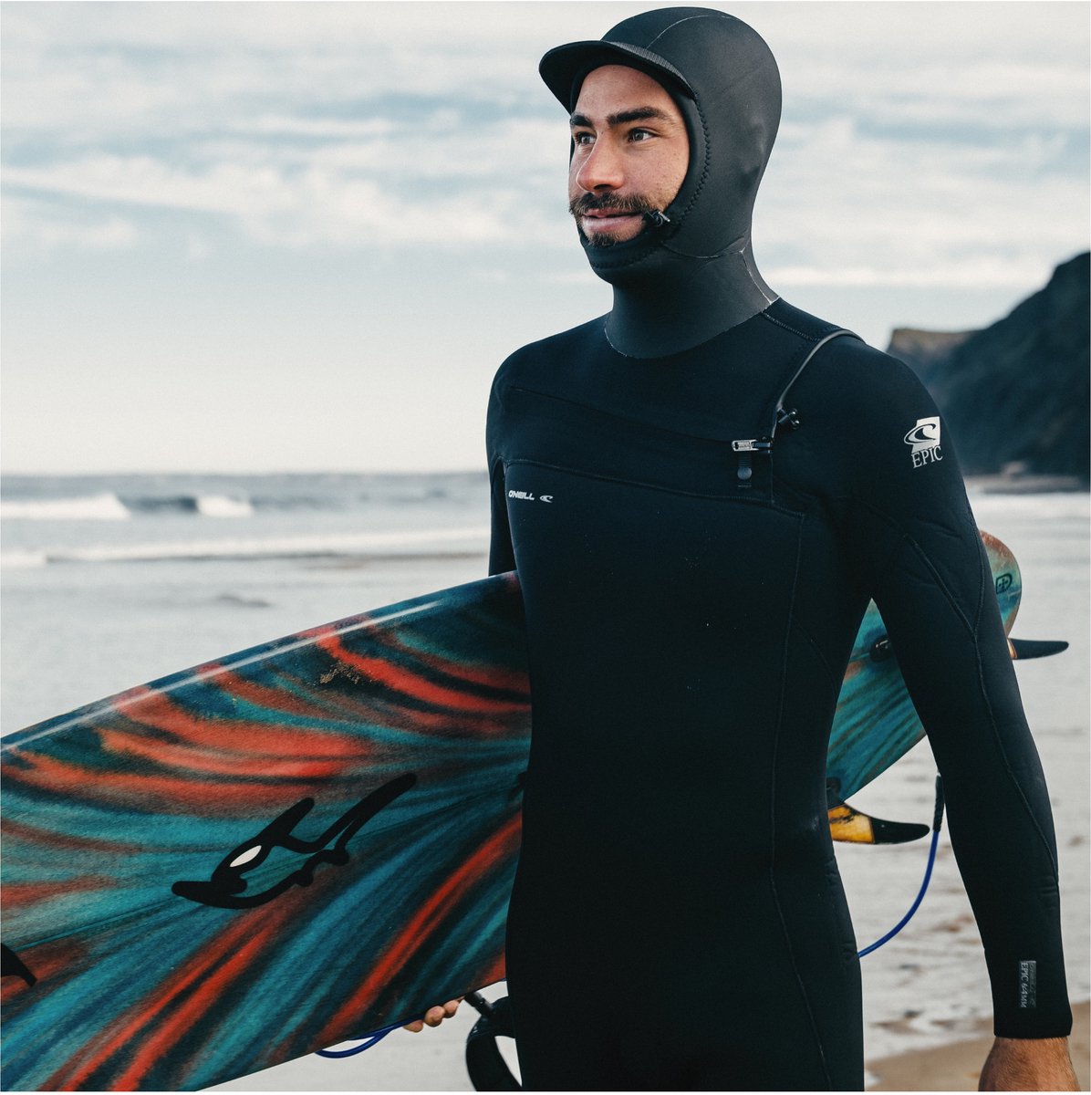2026 O'Neill Heren Epic 6/4mm Borst Ritssluiting Met Capuchon Wetsuit