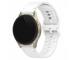 Siliconen bandje - geschikt voor Garmin Vivoactive 4 / Venu 3 / Venu 2 / Forerunner 255 / Forerunner 265 / 570 (47mm) en Polar Vantage M / M2 / V3 / Grit X (Pro) - wit