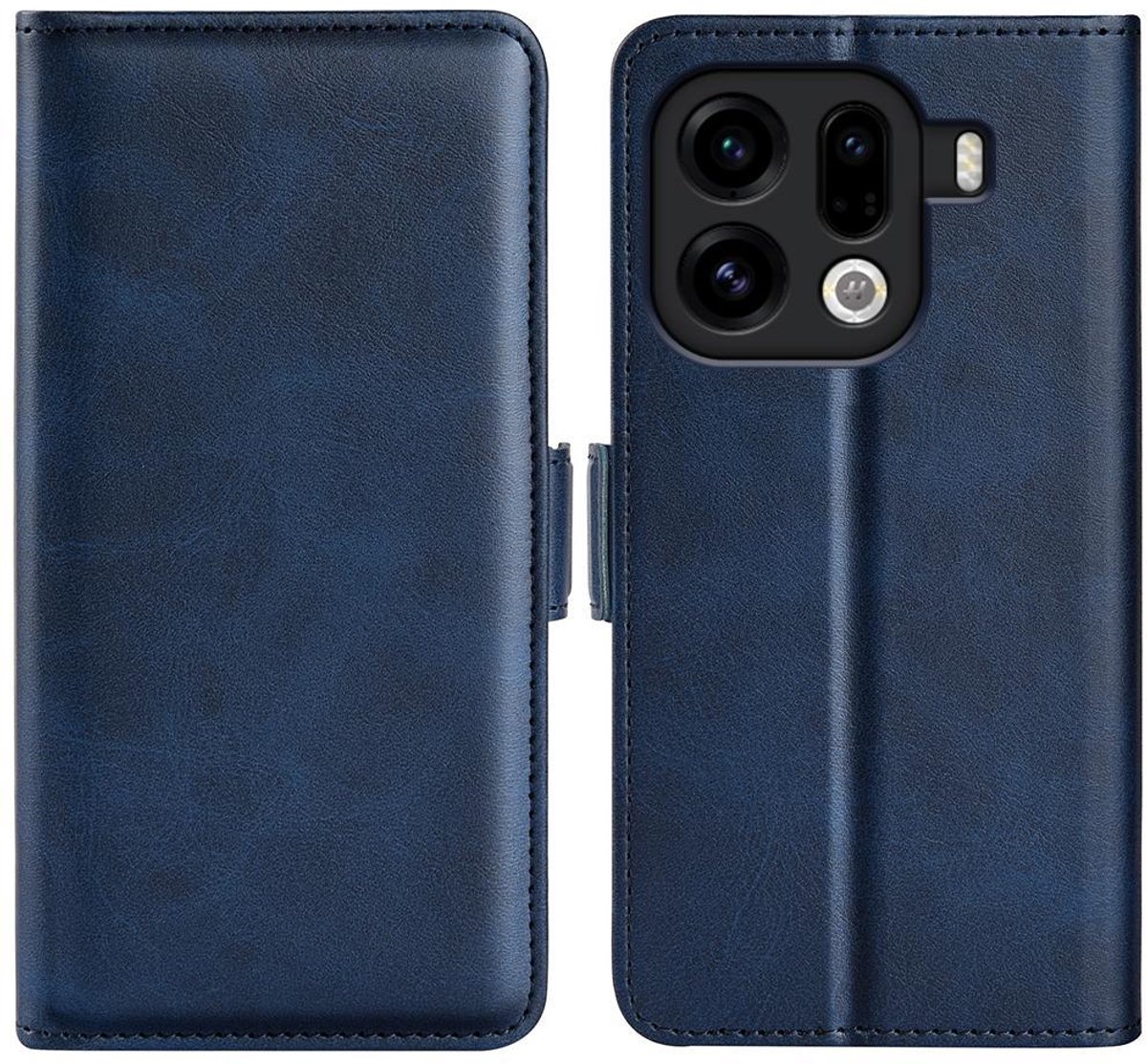 Mobigear Telefoonhoesje geschikt voor OPPO Find X9 Pro Hoesje | Mobigear Slim Magnet Bookcase Portemonnee | Pasjeshouder voor 3 Pasjes | Telefoonhoesje voor Pinpas / OV Kaart / Rijbewijs - Blauw