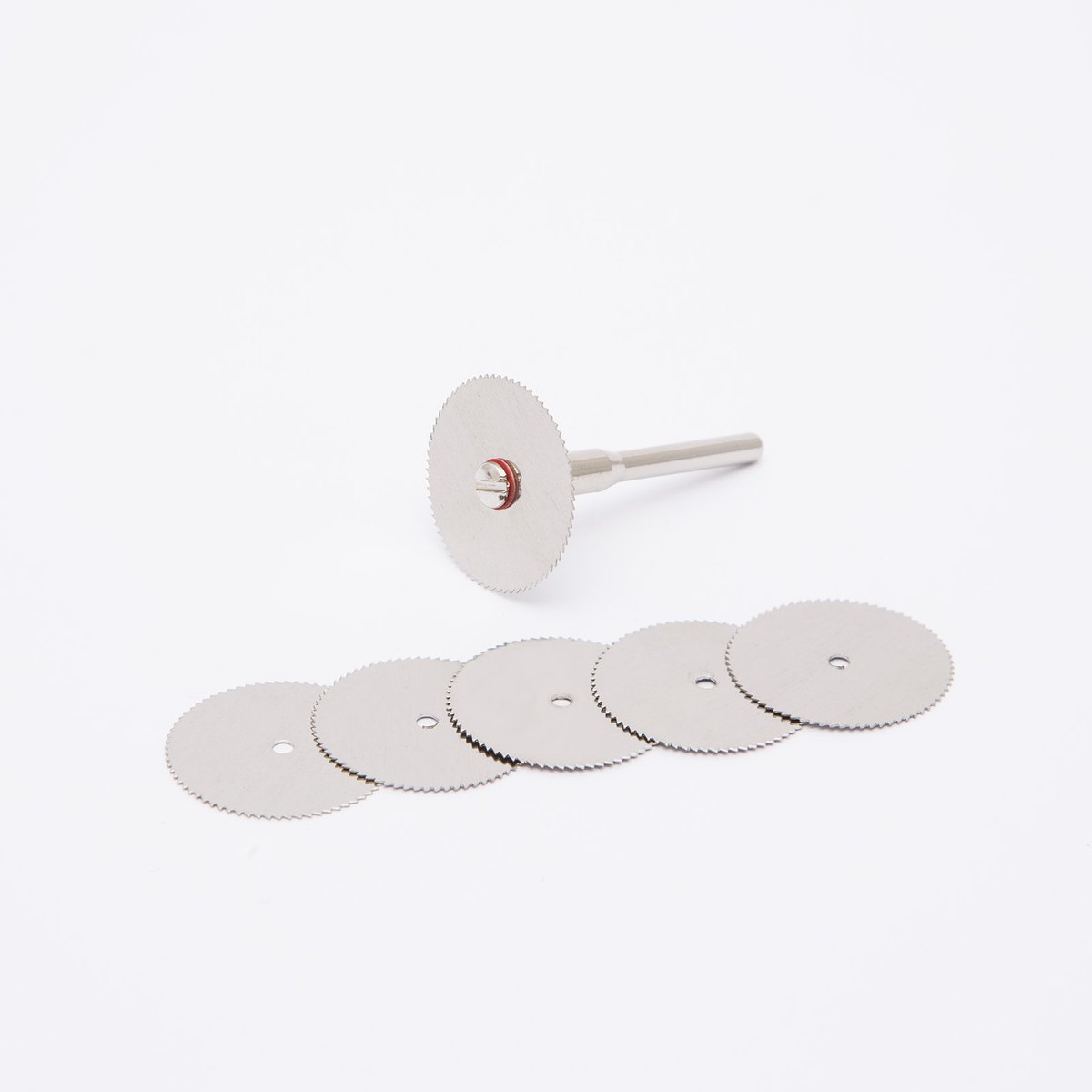 Stalen Snijschijven Set - 5 Doorslijpschijven Met Opspanstift Ø3,1mm - Max 28.000 RPM - Geschikt Voor Midi 10362 En Maxi 10363 Paneelboren - Slijp En Snijset Voor Precisiewerk - Verkoopeenheid 1 Set [10125-05]