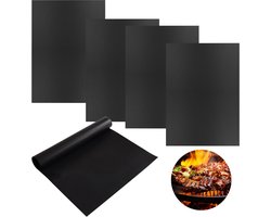 Famanu - BBQ grillmat van anti-aanbak, antiaanbakgrillfolie niet Stick koken matten bakmatten hittebestendige bakmat, herbruikbaar hittebestendig en op maat te snijden (40 x 33 cm)