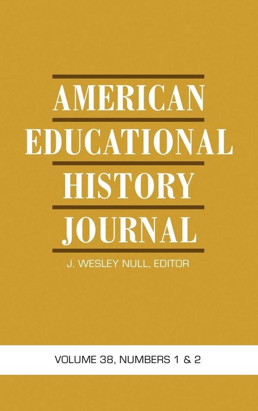 American Educational History Journal 1 - American Educationa ... - cover