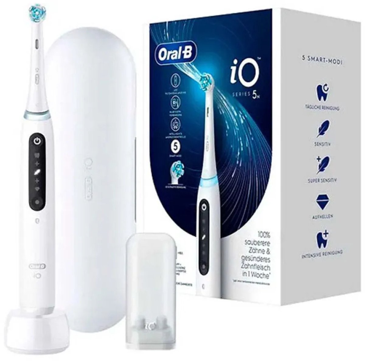 Bol.com Oral-B iO Series 5 - Roterende-oscillerende tandenborstel - Wit aanbieding