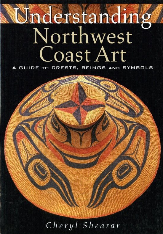 Couverture du livre : Understanding Northwest Coast Art, illustrée d'un chapeau tissé aux motifs noirs et rouges sur fond noir.