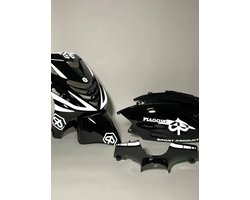 Piaggio Zip Stickerset - Crossed - Wit