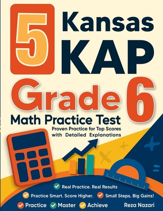 5 Kansas KAP Grade 6 Math Practice Tests - cover