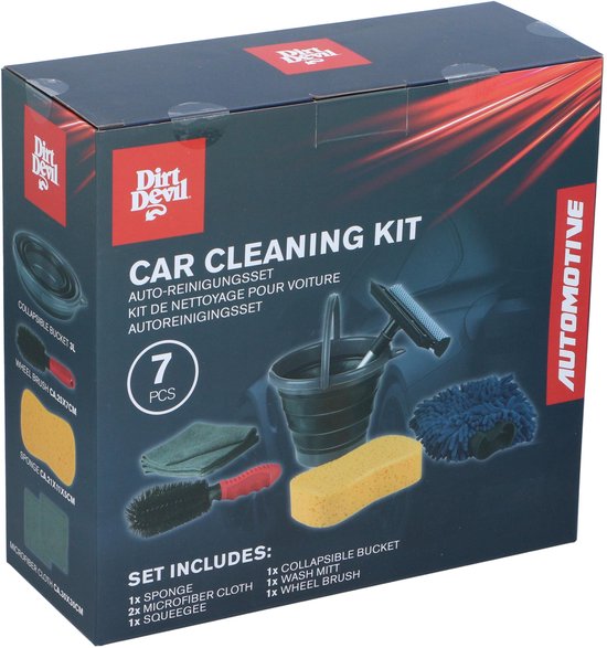 Dirt Devil Techtronic Cordless - Kit de nettoyage auto 7 - Produit de nettoyage pour voiture - plastique - gris