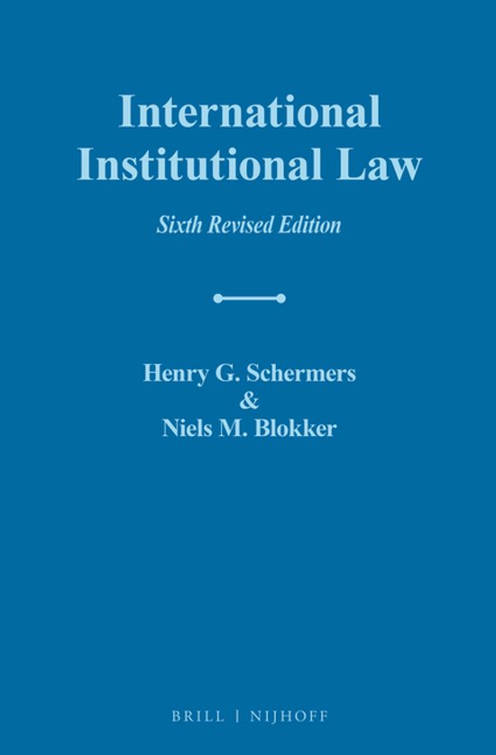 International Institutional Law - cover