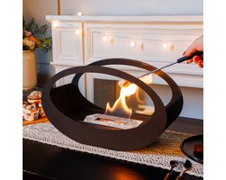 JHY DESIGN Sfeerhaard - Bio Ethanol Tafelhaard - Bio Ethanol Haarden - 40cm Lengte - Binnen &…