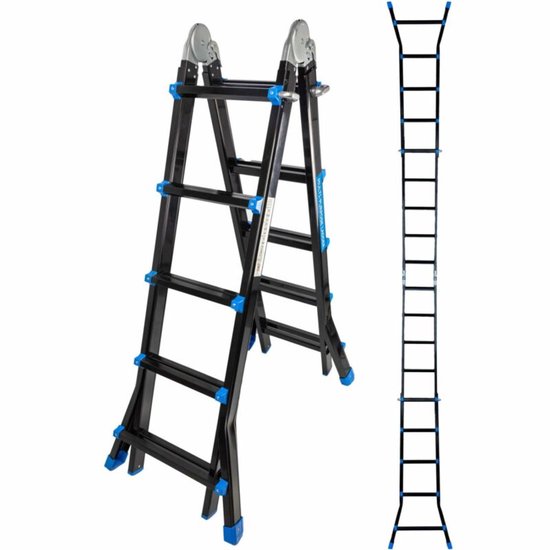 MARK TOOLS PRO - Multiladder Uitschuifbare Vouwladder 4x3 - 2,80 meter