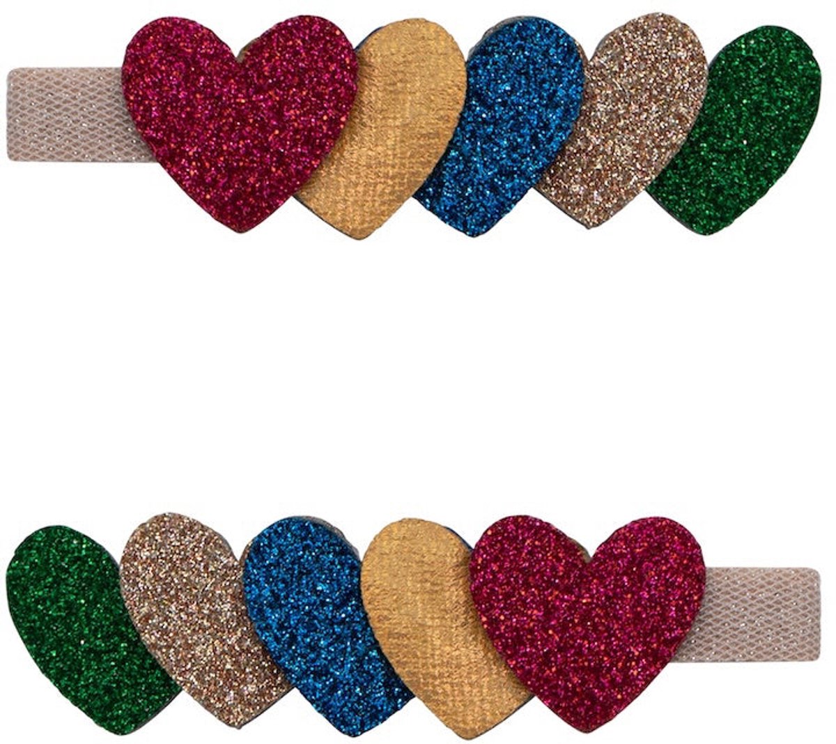 Mimi & Lula 2-pack Jazzy Layered Heart haarclipjes