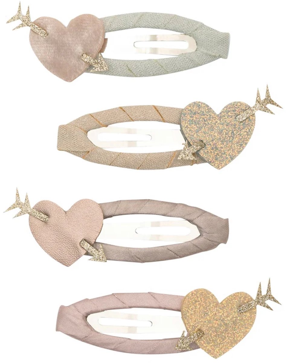 Mimi & Lula 4-pack Cupid Heart haarclipjes