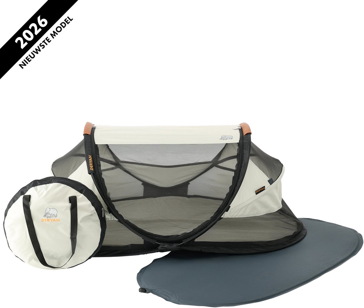 Deryan Baby Luxe Campingbedje - Reisbedje Baby met Matras