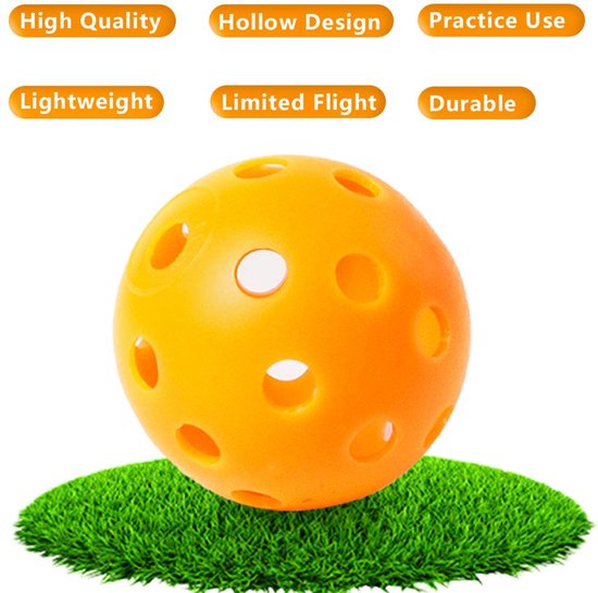 IMPERATORIS® Golf Oefenballen - Airflow Ballen - Geperforeerde Plastic Ballen - Voor Training in Tuin en Binnen - Lichtgewicht - Set van 12 - veelkleurig van IMPERATORIS — afbeelding 4