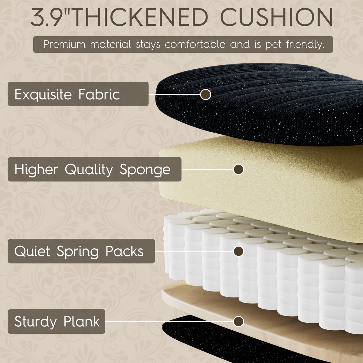 Soontrans Bureaustoel Hoogwaardige Stof - afbeelding 2