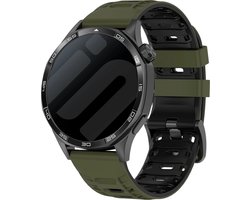 Strap-It Sportbandje Siliconen 22mm – geschikt voor Samsung Galaxy Watch (46mm) / Galaxy Watch 3 (45mm) / Gear S3 / Gear S3 Frontier / Amazfit GTR / GTR 2e / GTR 3 Pro / GTR 4 – comfortabel, zweetbestendig – Groen / Zwart