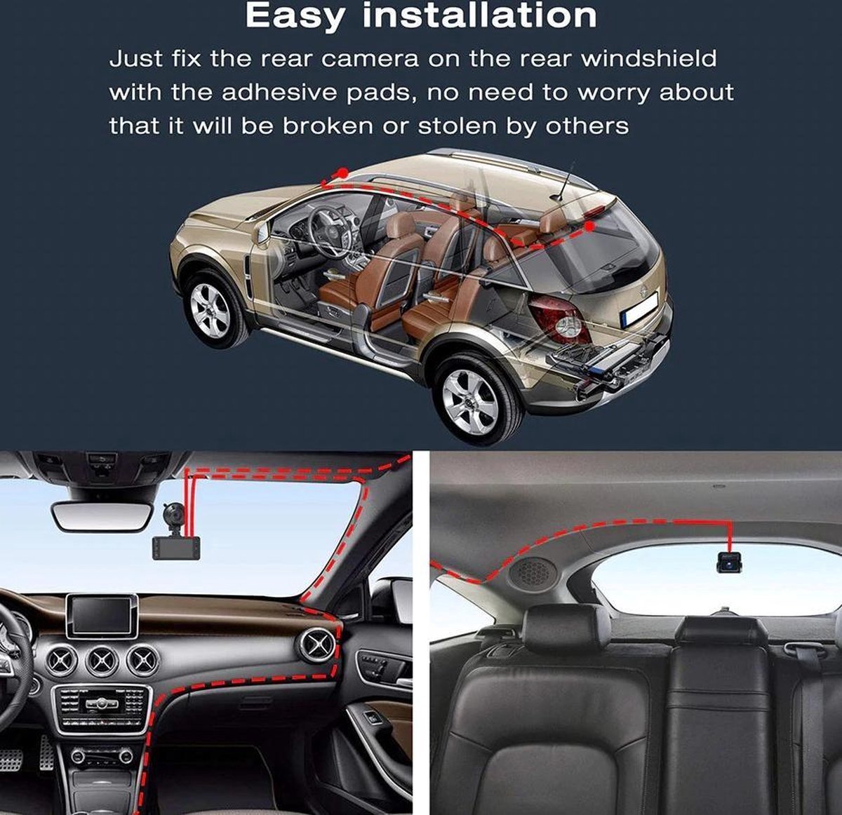 DrPhone Dashcam D07 - 4K - 3840x2160 -Ultra HD - Dashcam – Kijkhoek van 170 ° - Dashboard Camera met Nachtzicht – Wifi – foto 6