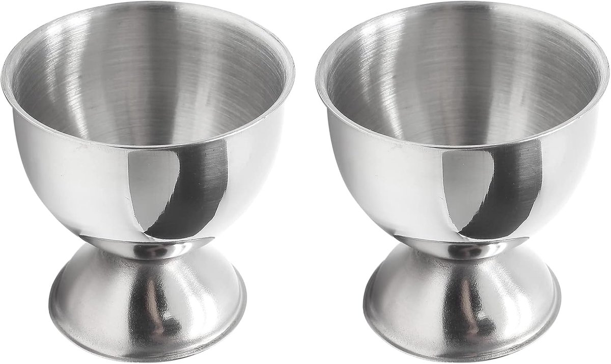 Eierdop - Roestvrijstalen Eierhouder Keukengadget - Roestvrij Staal - 48mm - Set van 2 Stuks