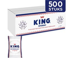 King Pepermunt snoep per stuk verpakt in doos - Verfrisser mint smaak - 500 pepermuntjes à 2g