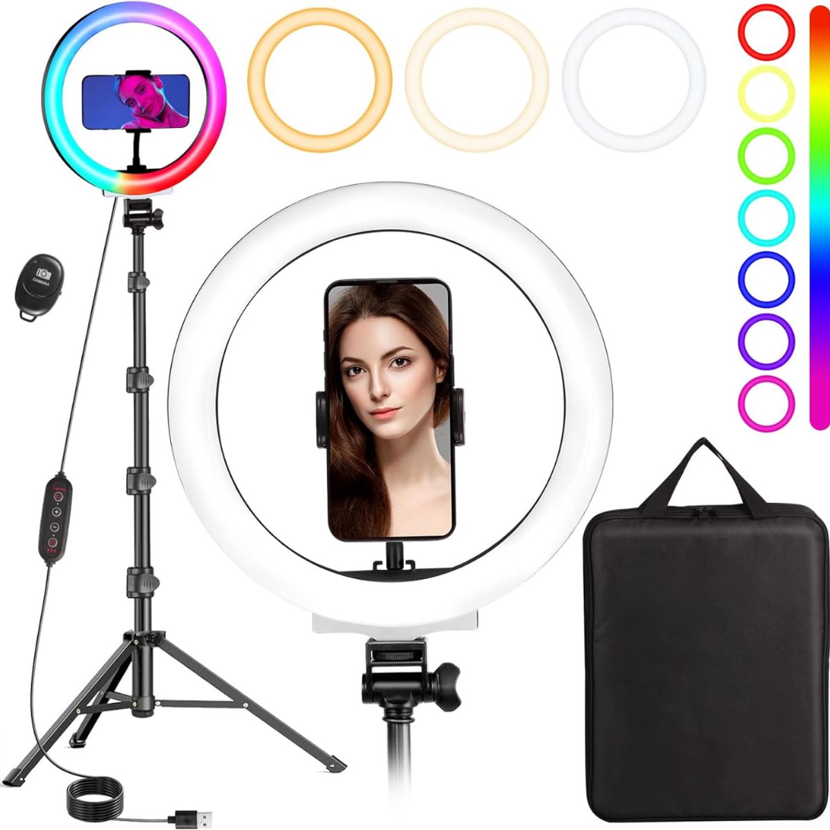 Ringlamp met Statief - Ring Light - Verstelbaar - Led Verlichting