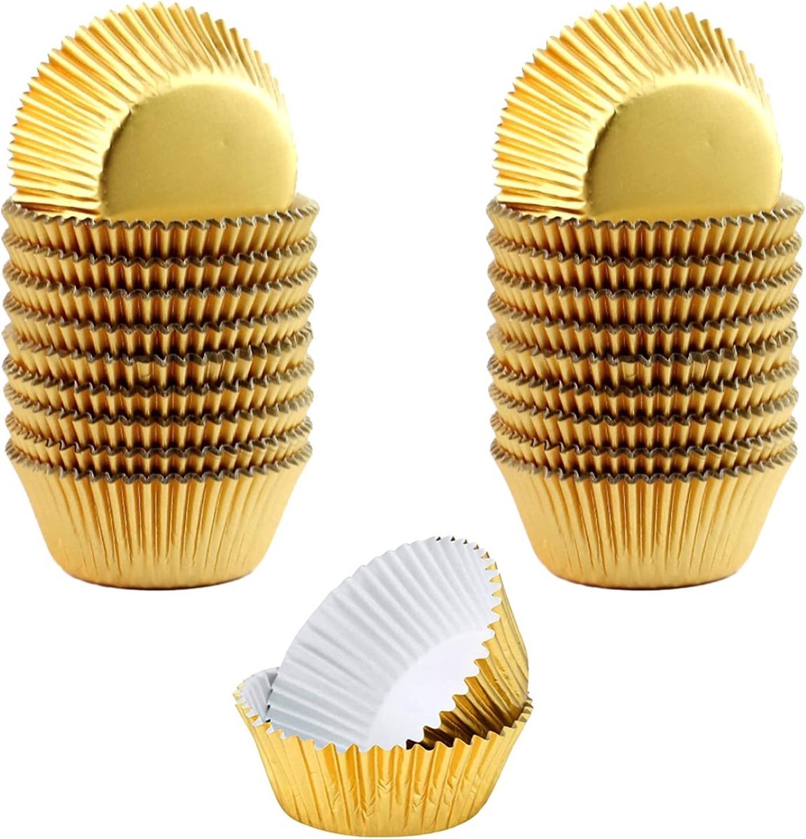 100 muffin vormen- diameter 5 x 3 cm- mini aluminiumfolie-cupcake bak