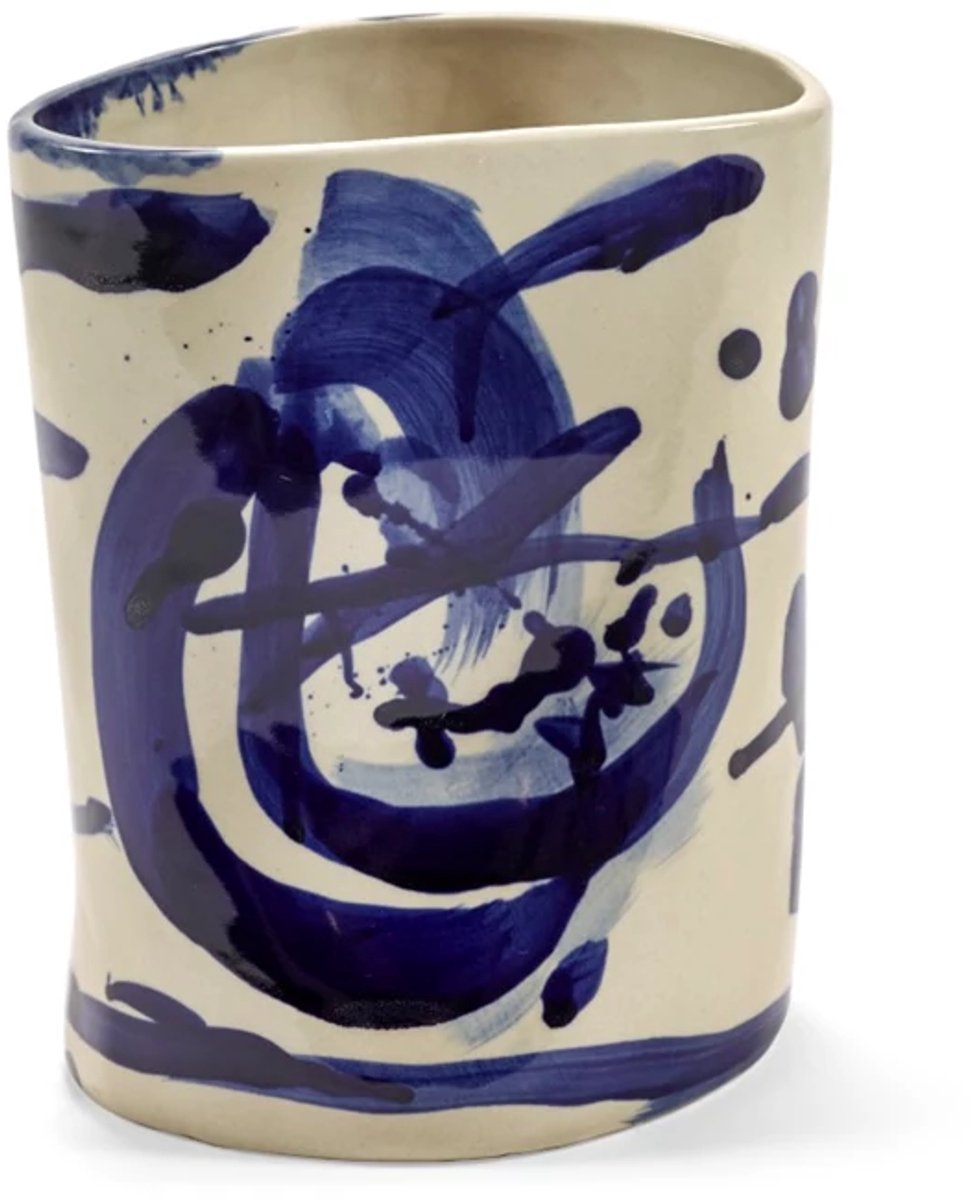 Serax Marie Michielssen Sophia vaas 15.5x14.5cm H19cm blauw