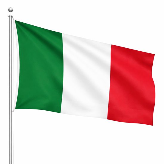 Het Vlaggenschip - Vlag Italië - 90 x 150 centimeter