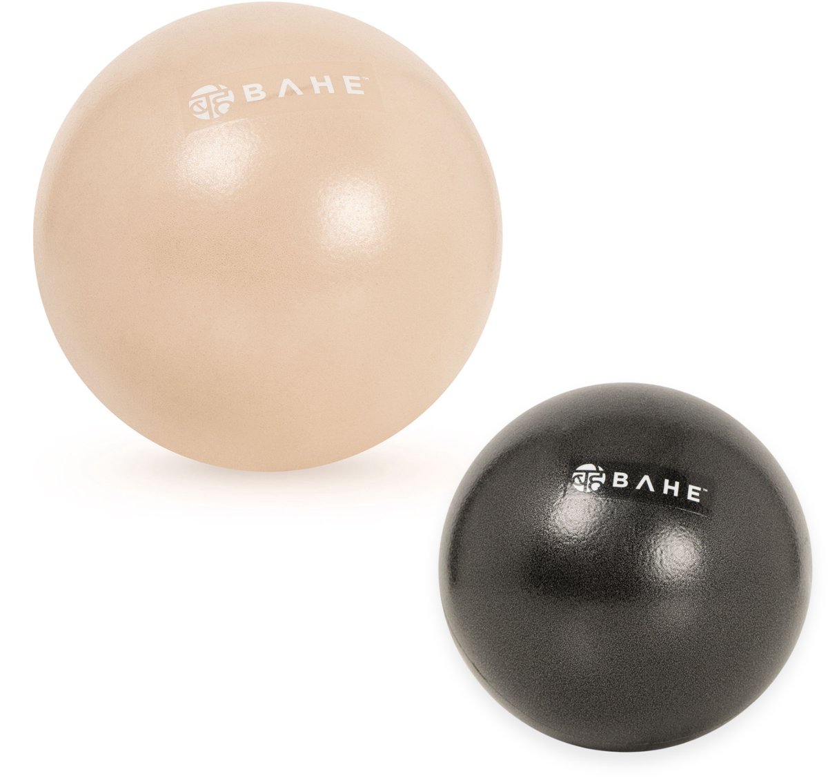 BAHE - Flowballs duet - Set van 2 Pilatesballen - Barstbestendig - Yoga ballen - Pilates ballen - 22 en 15 cm - incl. opblaasrietje -