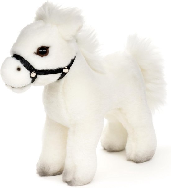 Wit Staand Pluche Paard Knuffeldier 23 cm Wit Staand Pluche Paard Knuffeldier 23 cm