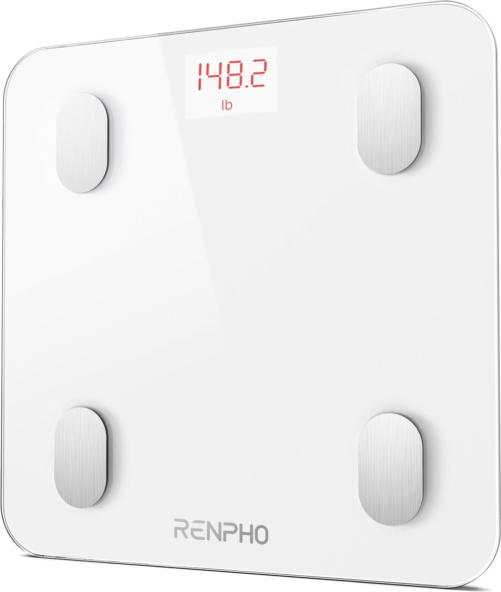 RENPHO Elis 1S Smart Body Scale - Slimme weegschaal - 13 lichaamsmetingen – Bluetooth & app – Baby Mode & Athlete Mode – Onbeperkt aantal gebruikers