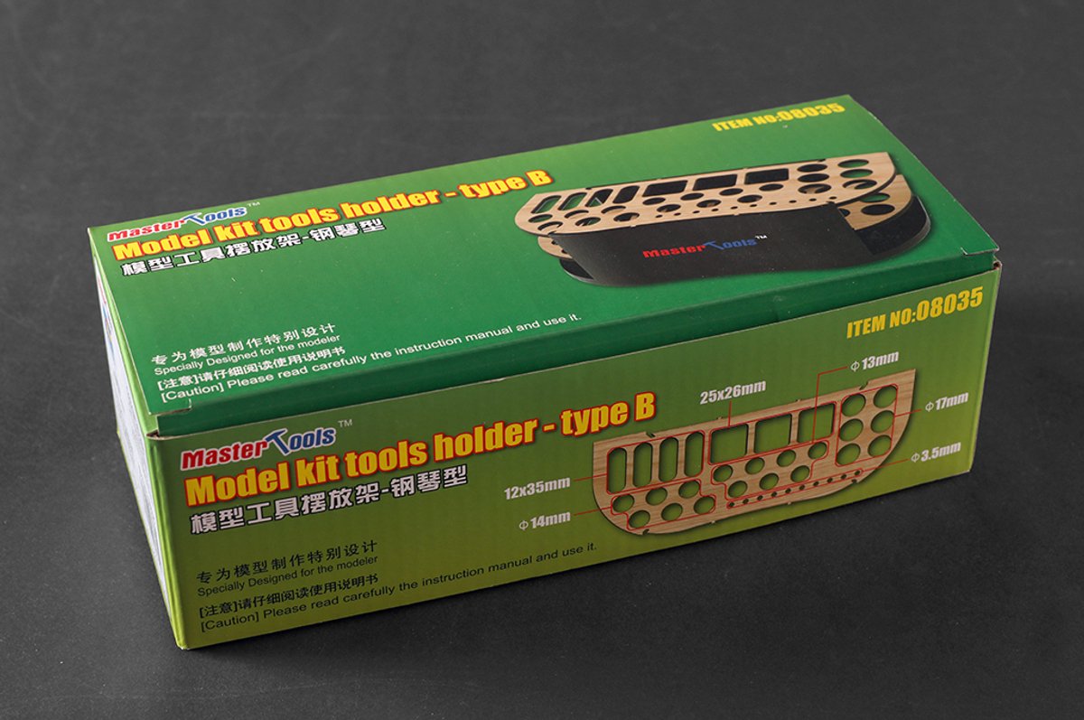 Master Tools Hobbybasisvoorwerp - 08035 Gereedschapshouder voor Modelbouw en Hobby - Type B Houder