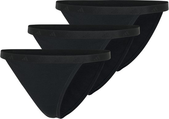 Adidas - BIKINI (3PK) - Sport Active Essentials Cotton - Slips Vrouwen - zwart