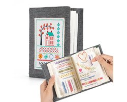 Doe-het-zelf borduurboek, doe-het-zelf borduurpatronenset, borduurset voor volwassenen, doe-het-zelf borduurboek, borduurstekenboek met 86/128 naaittips voor beginners, uniek handgemaakt borduurcadeau