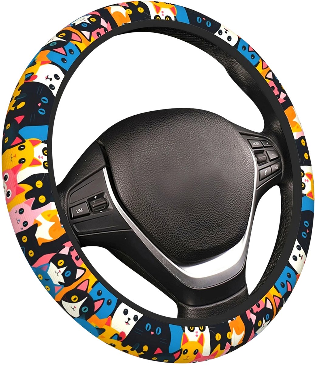 Stuurhoes Auto Universeel - Katten Design - Cats - Kasey Products