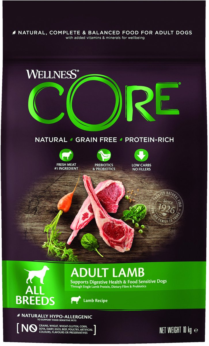 Wellness Core Grain Free Dog Adult Lam - Hondenvoer - 10 kg