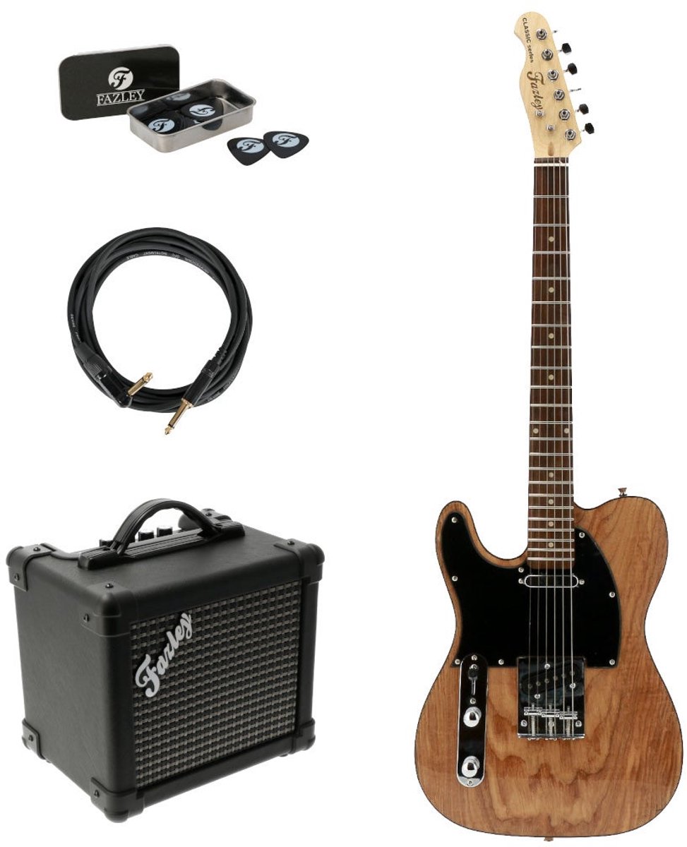 Fazley FTL218LH-NT linkshandige elektrische gitaar starterset
