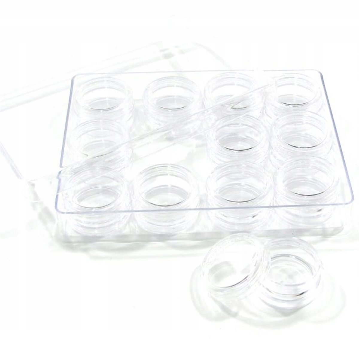 12 potten voor nail art en sieraden - opbergdozen BOX-12-NEV