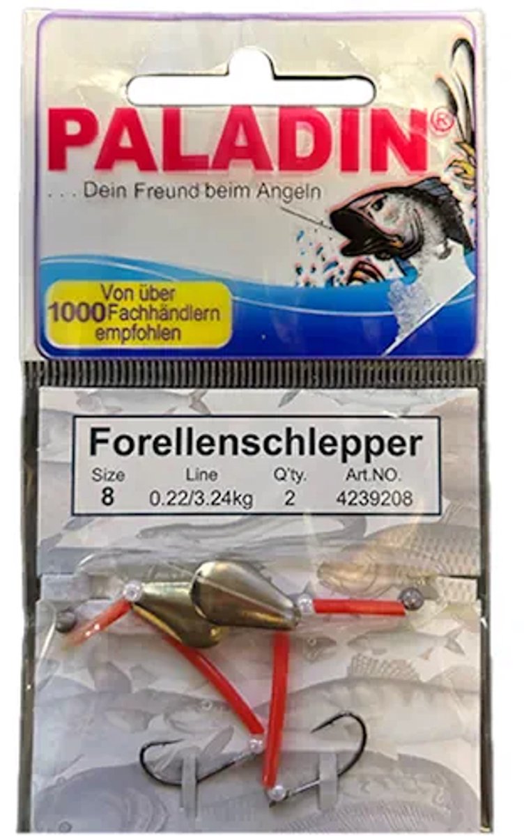 Paladin Forellenschlepper - 2 Stuks Maat 8