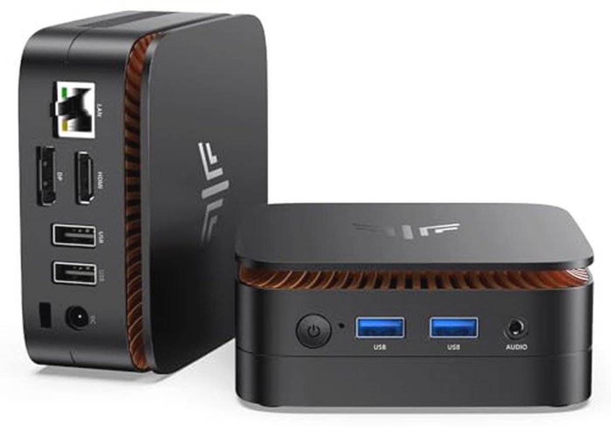 Mini PC 16GB DDR4 256GB SSD voor Kantoor - Dual Screen 4K Mini Computer met HDMI en Gigabit Ethernet