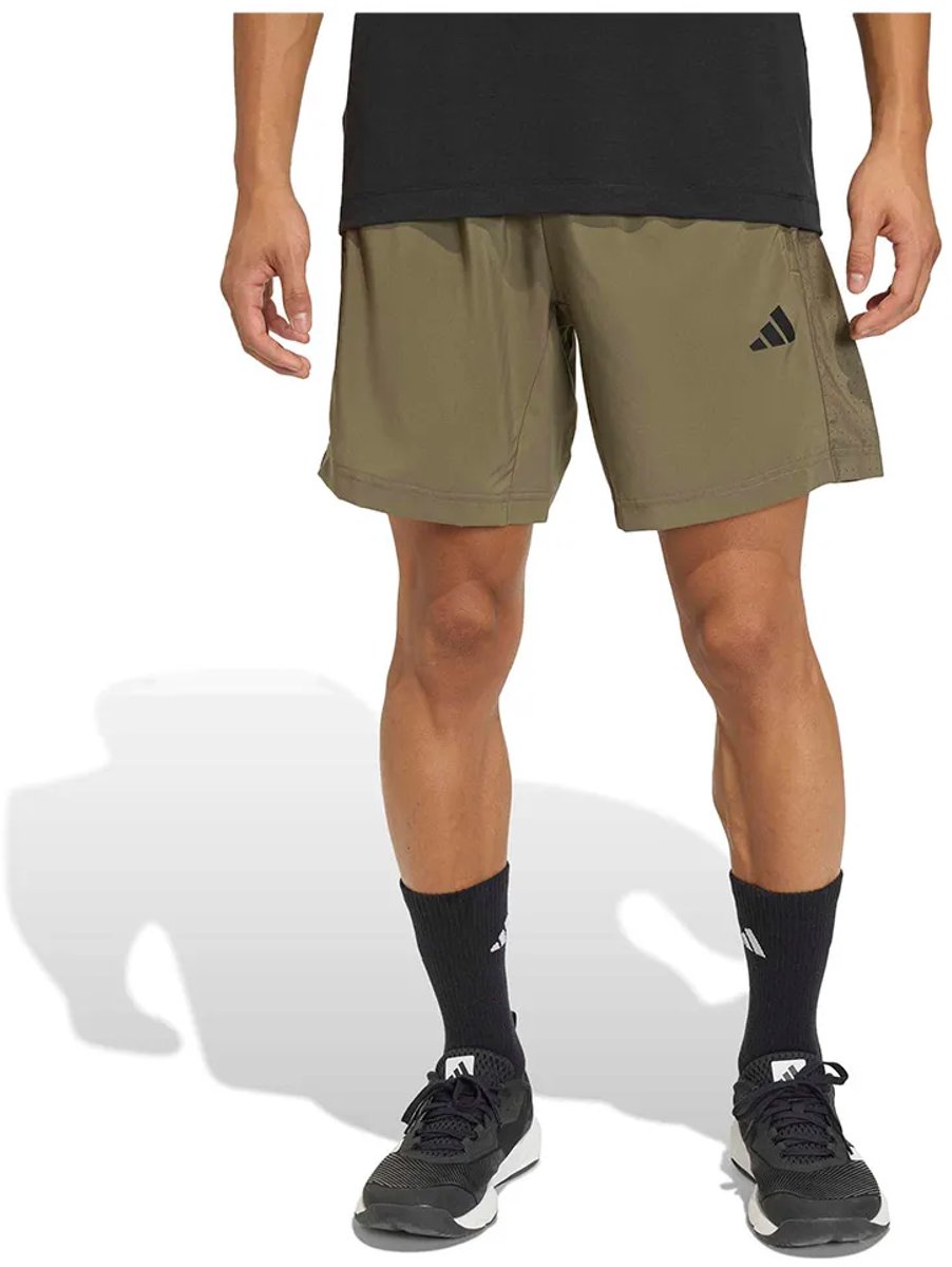 Adidas Workout Essentials Base Woven 9´´ Korte Broek Man Olijf